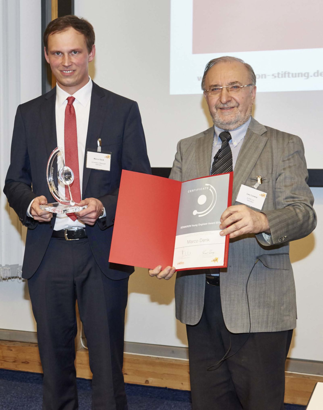 M.Eng. Marco Denk erhält SEMIKRON Young Engineer Award 2015